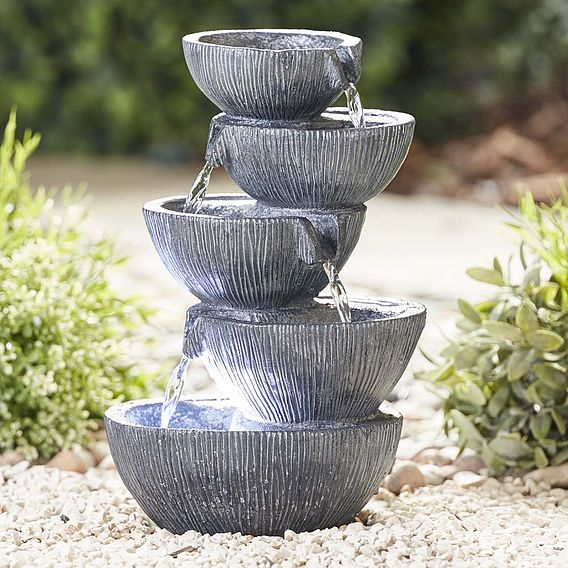 Serenity Cascading Five Bowl Water Feature